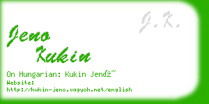 jeno kukin business card